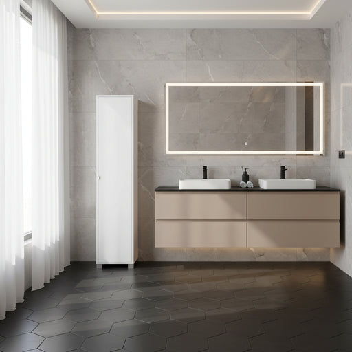 Mobile Colonna da Bagno 1 Anta finitura Struttura Bianco Fiammato / Finitura Frontale Bianco Fiammato by Sarmog by CeramicStore | Lo specialista del tuo bagno