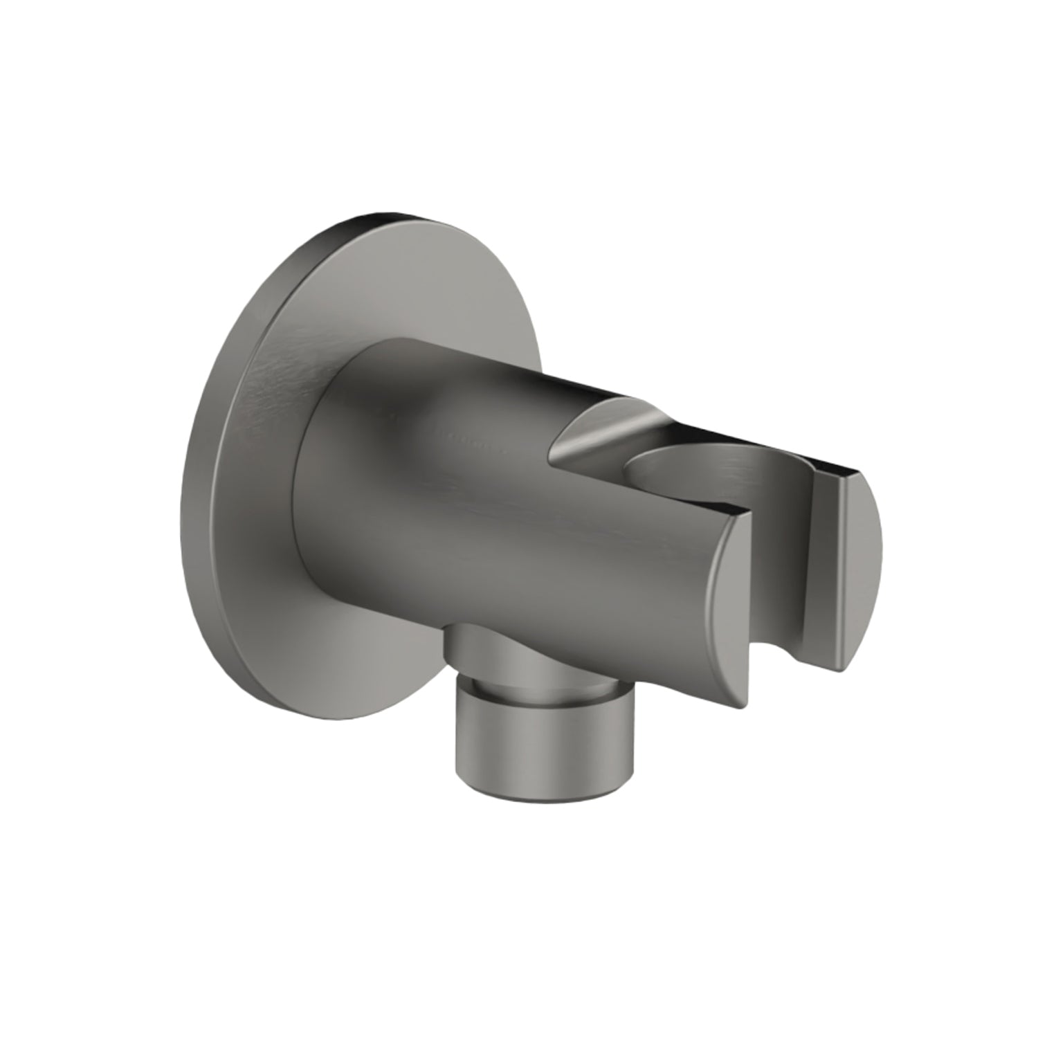 Supporto doccia a muro con presa acqua in ottone Nichel Nero Spazzolato by CeramicStore | Lo specialista del tuo bagno