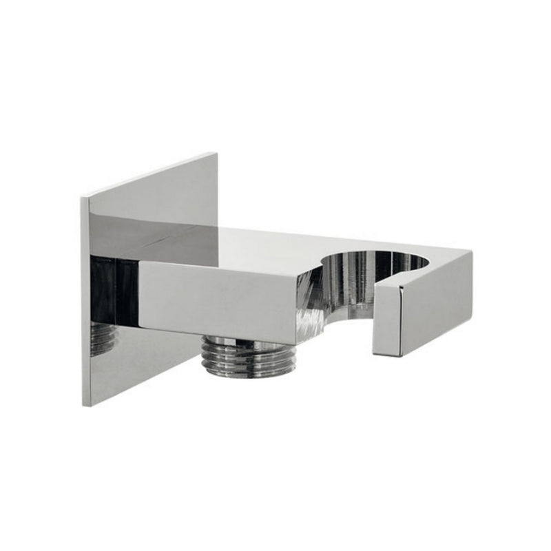 Presa acqua doccia in ottone cromato attacco 1/2M con supporto by CeramicStore | Lo specialista del tuo bagno