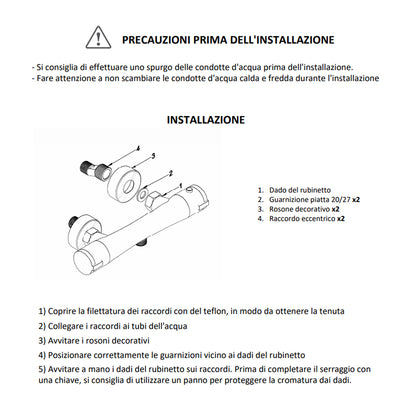 Miscelatore termostatico esterno doccia completo di kit doccia con flessibile modello Joe by CeramicStore | Lo specialista del tuo bagno