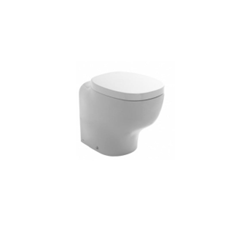 Coppia di sanitari filomuro Globo modello Olivia 55x37 cm con copriwater a chiusura rallentata