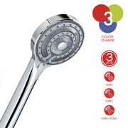 Doccetta a 3 getti con Led 7 colori modello Light 00 di Gedy - Cromato by CeramicStore | Lo specialista del tuo bagno
