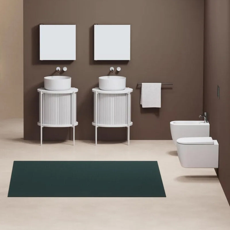 Lavabo rotondo Azzurra serie Aurea 40x40x17 cm - Bianco lucido