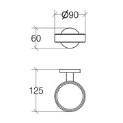 Supporto singolo per accessori bagno in ottone cromato Napie by Lineabeta by CeramicStore | Lo specialista del tuo bagno