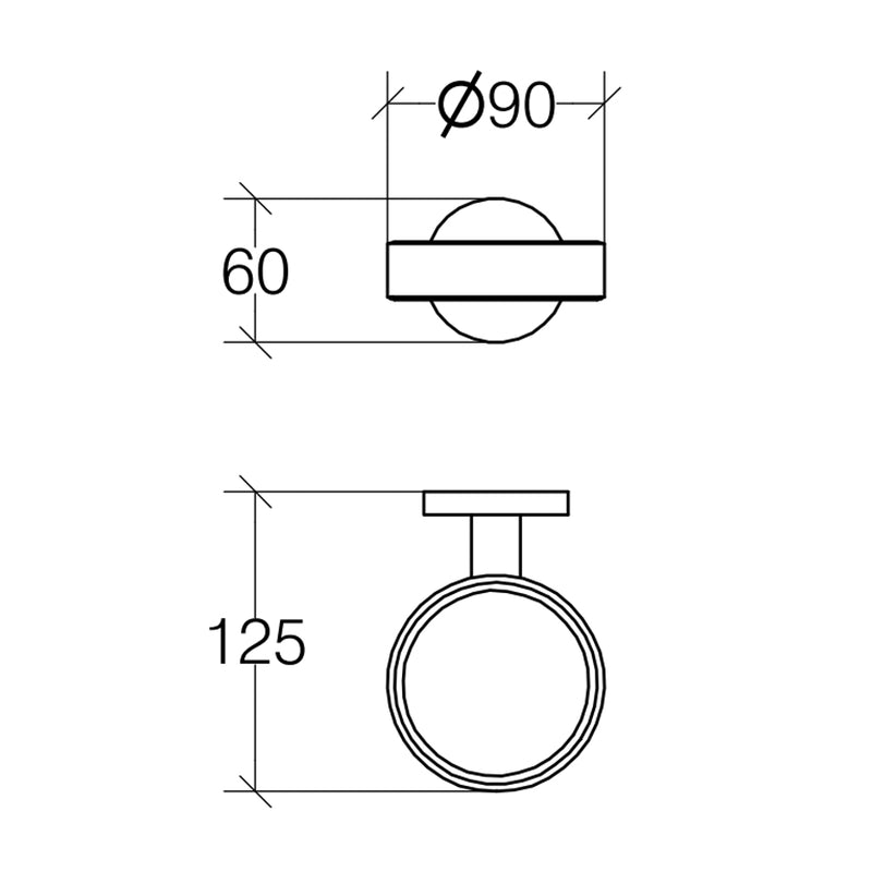 Supporto singolo per accessori bagno in ottone cromato Napie by Lineabeta by CeramicStore | Lo specialista del tuo bagno