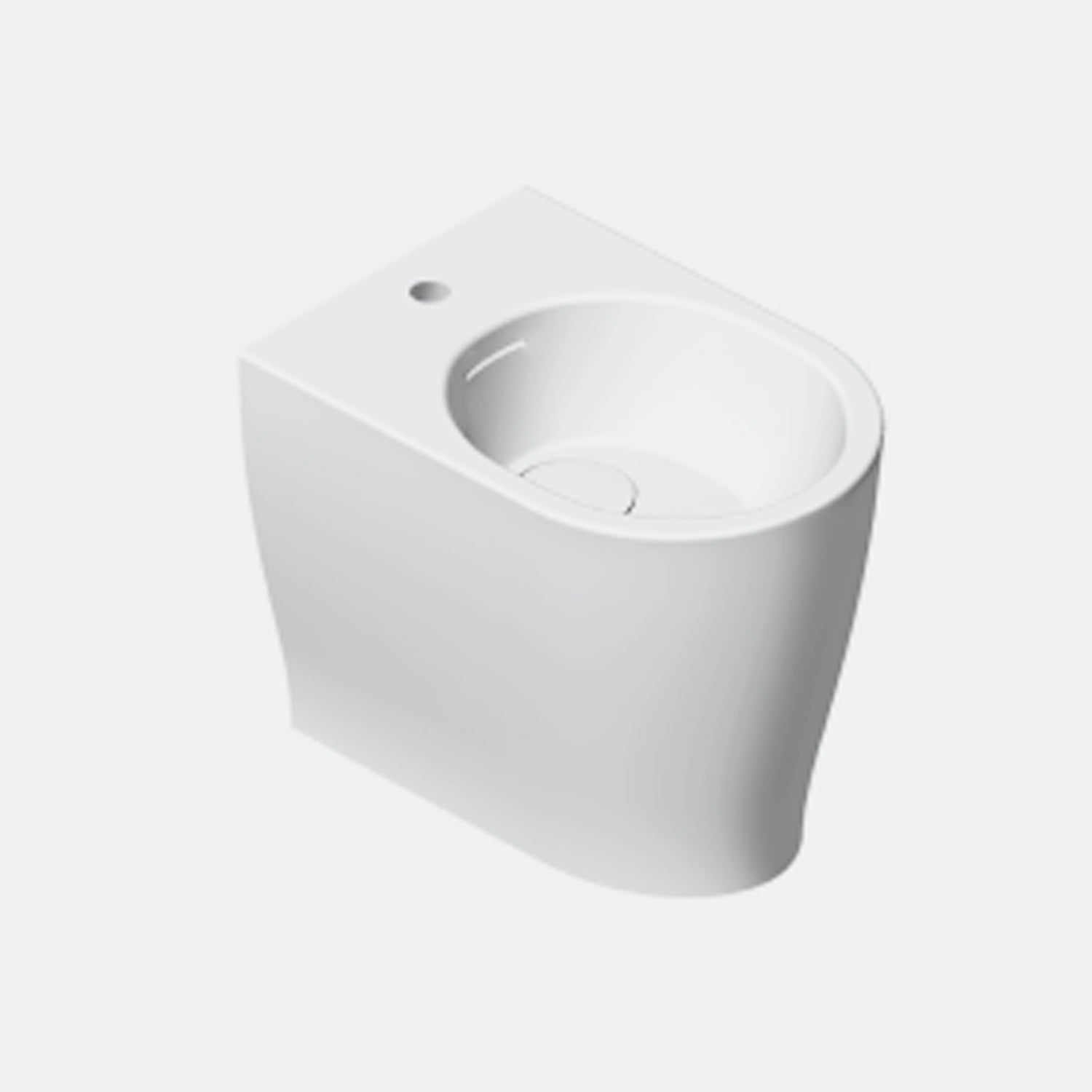 Bidet filomuro Domus Falerii collezione Multipla bianco lucido