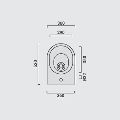 Bidet filomuro Domus Falerii collezione Multipla bianco lucido