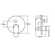 Miscelatore incasso doccia RubiFlux Idroblue con deviatore - Cromo by CeramicStore | Lo specialista del tuo bagno