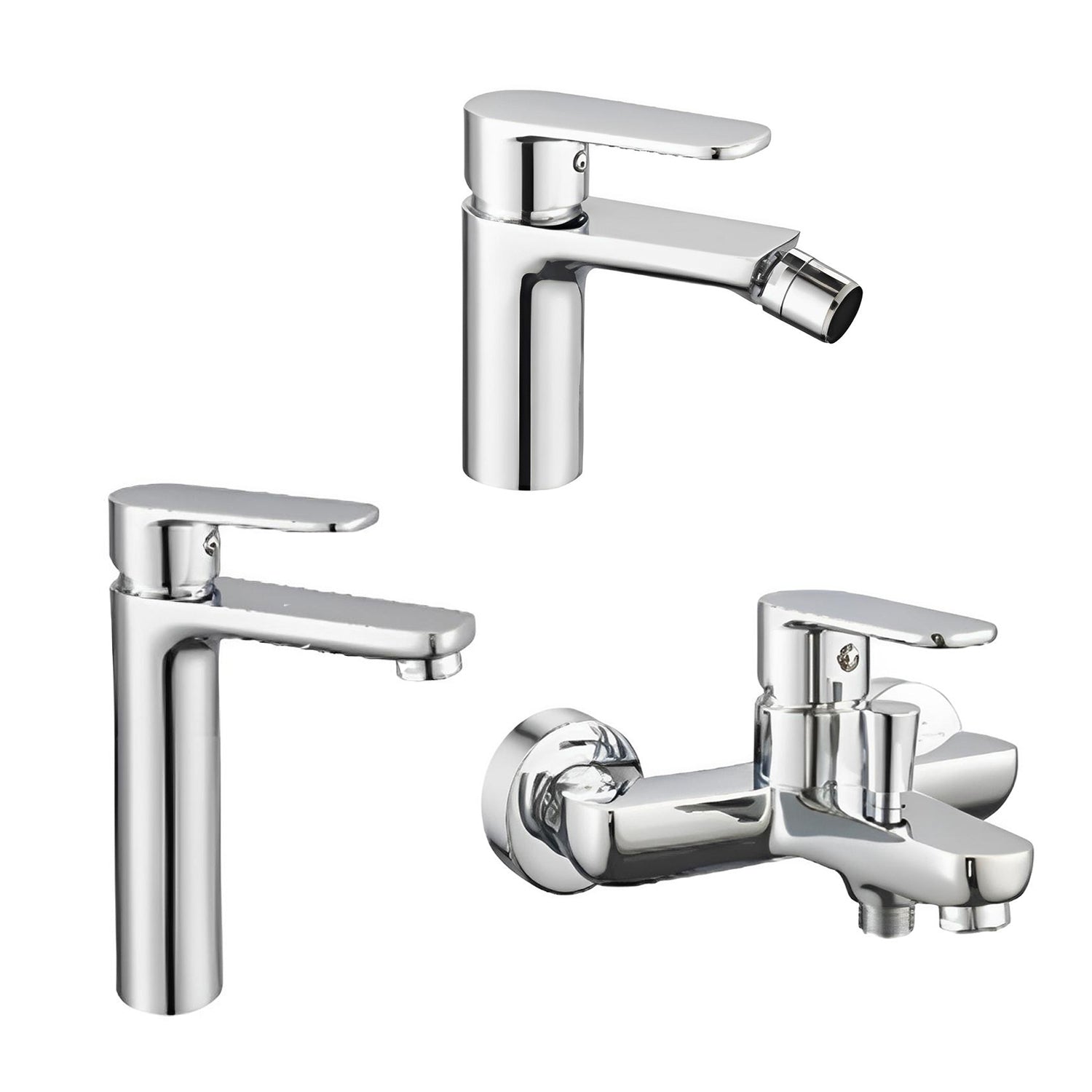 Set miscelatore lavabo, bidet e vasca RubiFlux Idroblue - Cromo by CeramicStore | Lo specialista del tuo bagno