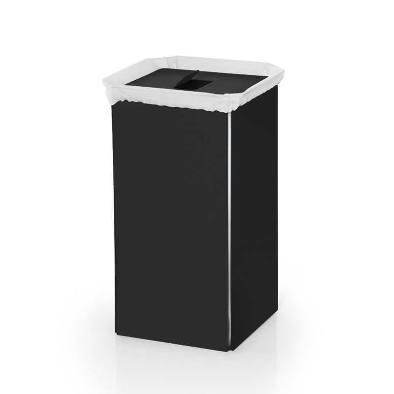 Cesto porta biancheria in alluminio verniciato nero Lineabeta Bandoni by CeramicStore | Lo specialista del tuo bagno