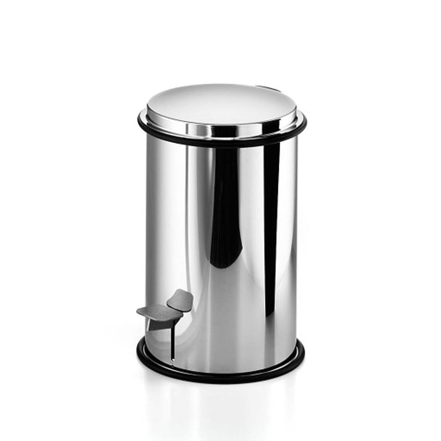 Cesto portarifiuti in acciaio inox lucido con secchiello e apertura a pedale capienza 3Lt Lineabeta Sestei by CeramicStore | Lo specialista del tuo bagno