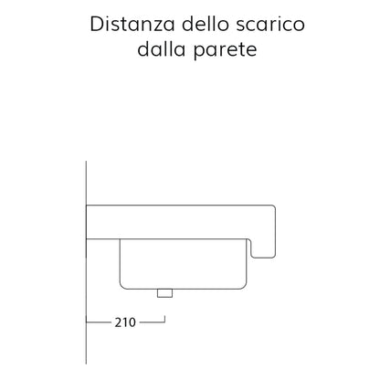 Lavatoio in ceramica con mobile in legno melaminico e asse di lavaggio Lavarredo Xilon cm 50x50 Bianco Lucido by CeramicStore | Lo specialista del tuo bagno