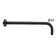 Braccio doccia rotondo diam. 24 modello Lusso L. 350 mm - Nero Opaco by CeramicStore | Lo specialista del tuo bagno