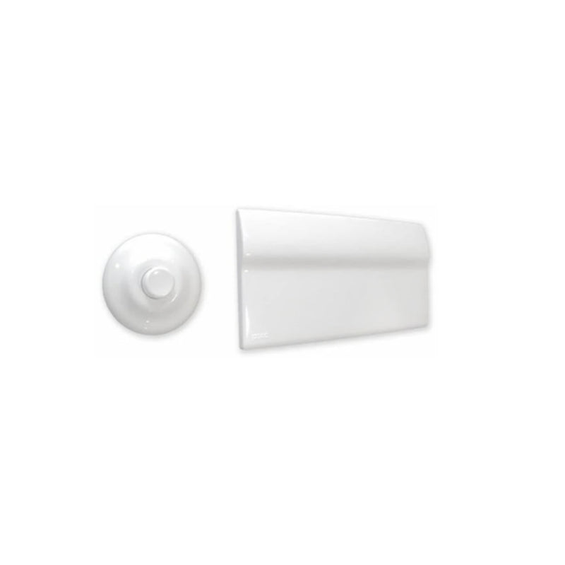 Kit placca con pulsante per cassetta incasso Pucci Rame - Bianco