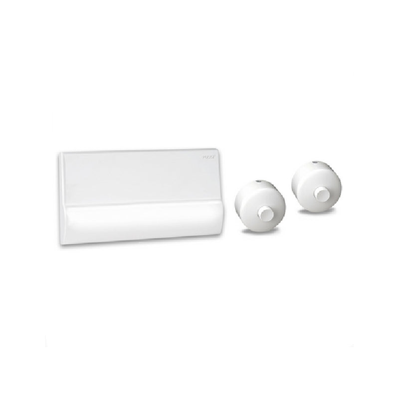 Kit placca con pulsante per cassetta incasso Pucci Rame - Bianco