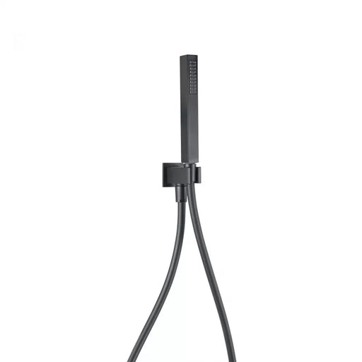 Kit doccia 3 pz con presa quadrata, doccia quadrata Chicago e flessibile cm 150 - Nero Opaco by CeramicStore | Lo specialista del tuo bagno