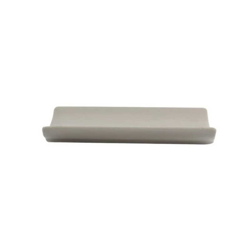 Porta Sapone in ceramica di colore tortora  collezione Athena.