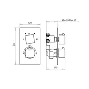 Termostatico doccia incasso squadrato 4 vie in ottone by CeramicStore | Lo specialista del tuo bagno