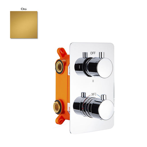 Termostatico doccia incasso 2 vie con easy box oro by CeramicStore | Lo specialista del tuo bagno