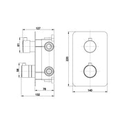 Termostatico doccia incasso 2 vie con easy box oro spazzolato by CeramicStore | Lo specialista del tuo bagno