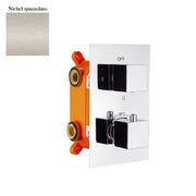 Termostatico doccia incasso squadrato 2 vie con easy box nichel opaco by CeramicStore | Lo specialista del tuo bagno