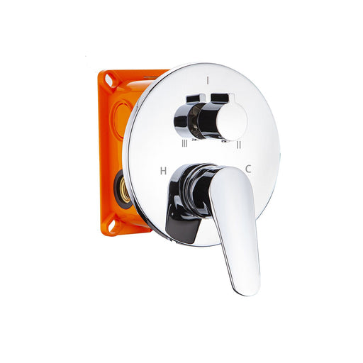 Termostatico doccia incasso tondo 3 vie in ottone con easy box by CeramicStore | Lo specialista del tuo bagno