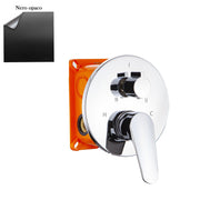 Termostatico doccia incasso tondo 3 vie con easybox nero by CeramicStore | Lo specialista del tuo bagno