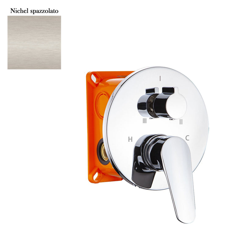 Termostatico doccia incasso tondo 3 vie con easybox nichel by CeramicStore | Lo specialista del tuo bagno