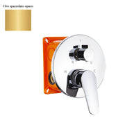 Termostatico doccia incasso tondo 2 vie con easybox oro spazzolato by CeramicStore | Lo specialista del tuo bagno