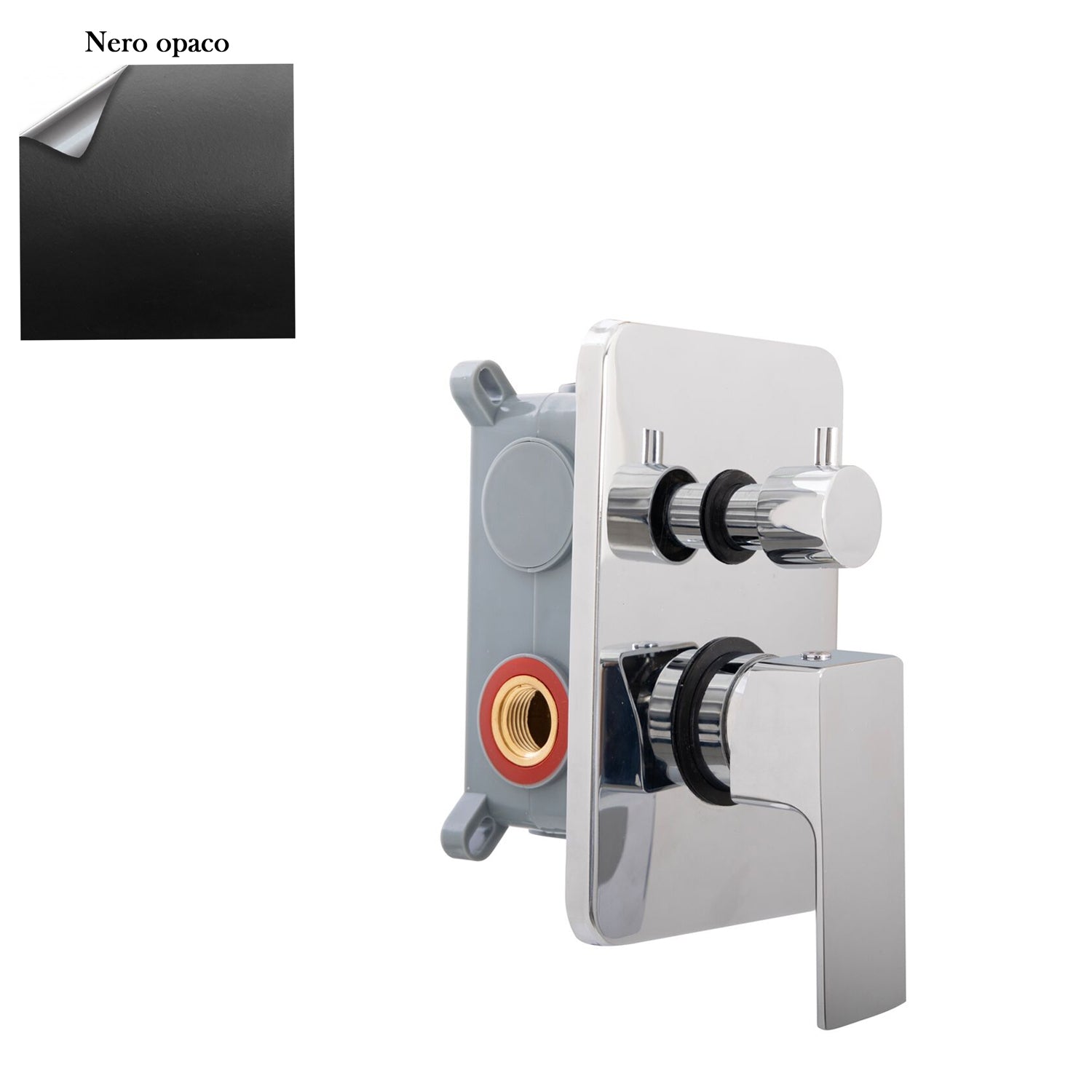 Miscelatore incasso 2 vie nero con easy box e cartuccia senza distributore by CeramicStore | Lo specialista del tuo bagno