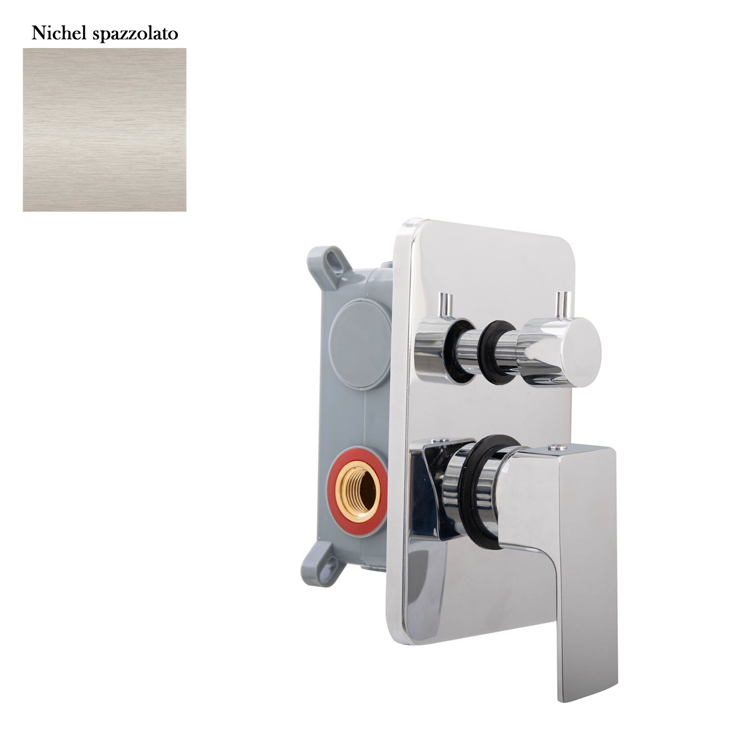Miscelatore incasso 2 vie nichel con easy box e cartuccia senza distributore by CeramicStore | Lo specialista del tuo bagno