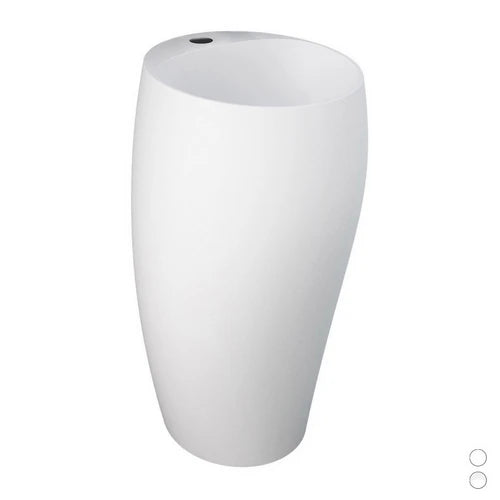 Lavabo autoportante cloud c/foro per rubinetto bianco alpino