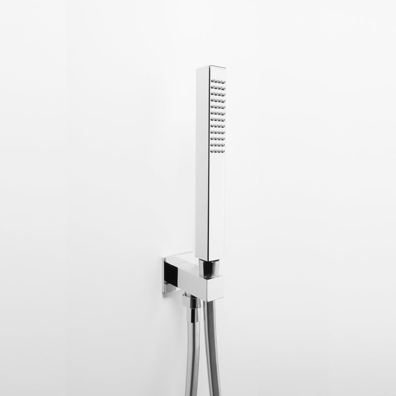 Pratico kit doccia by ARES, con punto acqua quadro. Doccetta in ottone modello 'AMY' by CeramicStore | Lo specialista del tuo bagno