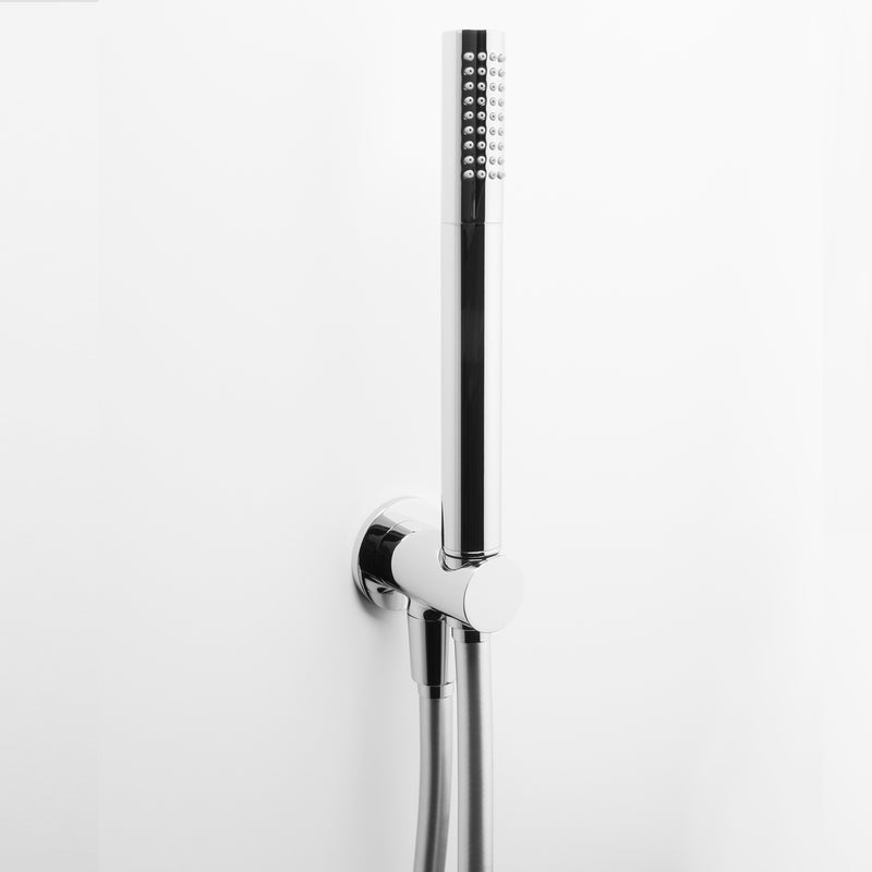 Kit doccia by ARES, con punto acqua tondo antitorsione e supporto porta doccetta by CeramicStore | Lo specialista del tuo bagno