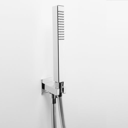 Pratico kit doccia by ARES, con punto acqua rettangolare. Doccetta in ottone modello 'AMY' by CeramicStore | Lo specialista del tuo bagno