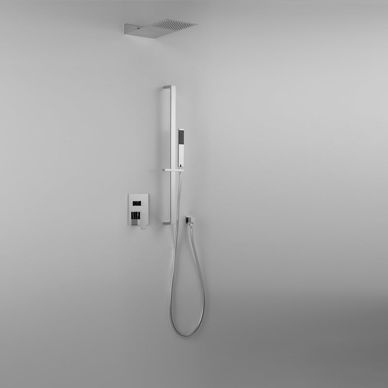 Composizione doccia ARES con soffione, saliscendi e miscelatore a 2 vie by CeramicStore | Lo specialista del tuo bagno