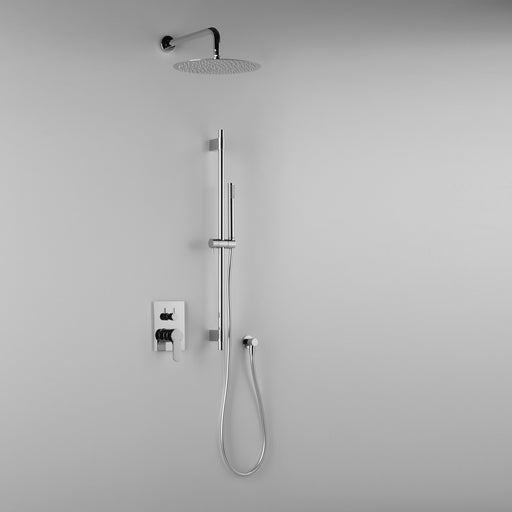 Composizione doccia ARES con soffione diametro 400 mm, saliscendi e miscelatore by CeramicStore | Lo specialista del tuo bagno