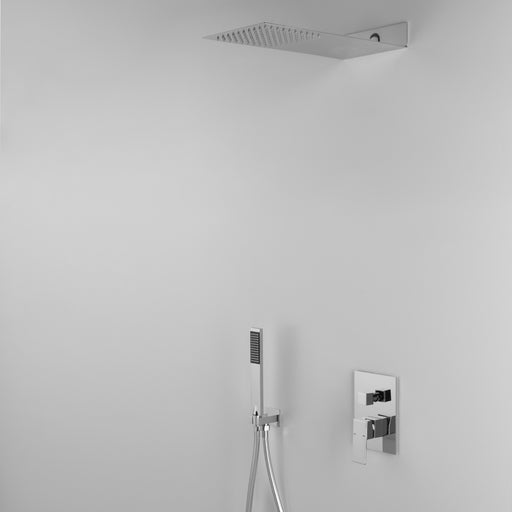 Composizione doccia ARES con soffione BLADE in acciaio inox,doccetta e miscelatore 2 vie by CeramicStore | Lo specialista del tuo bagno