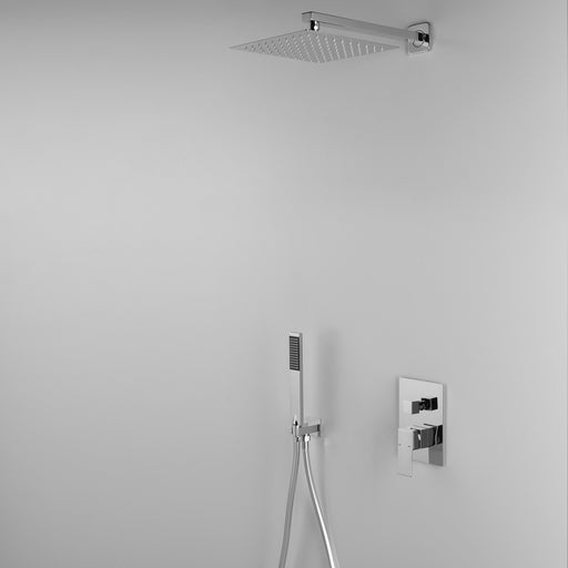 Composizione doccia ARES con soffione ultraslim 300x300 mm, doccetta e miscelatore 2 vie by CeramicStore | Lo specialista del tuo bagno
