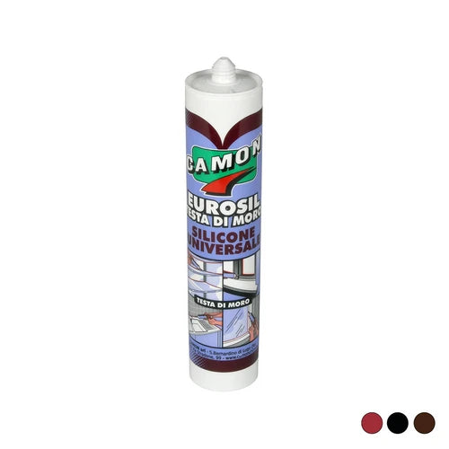Sigillante siliconico acetico eurosil 280 ml rosso siena