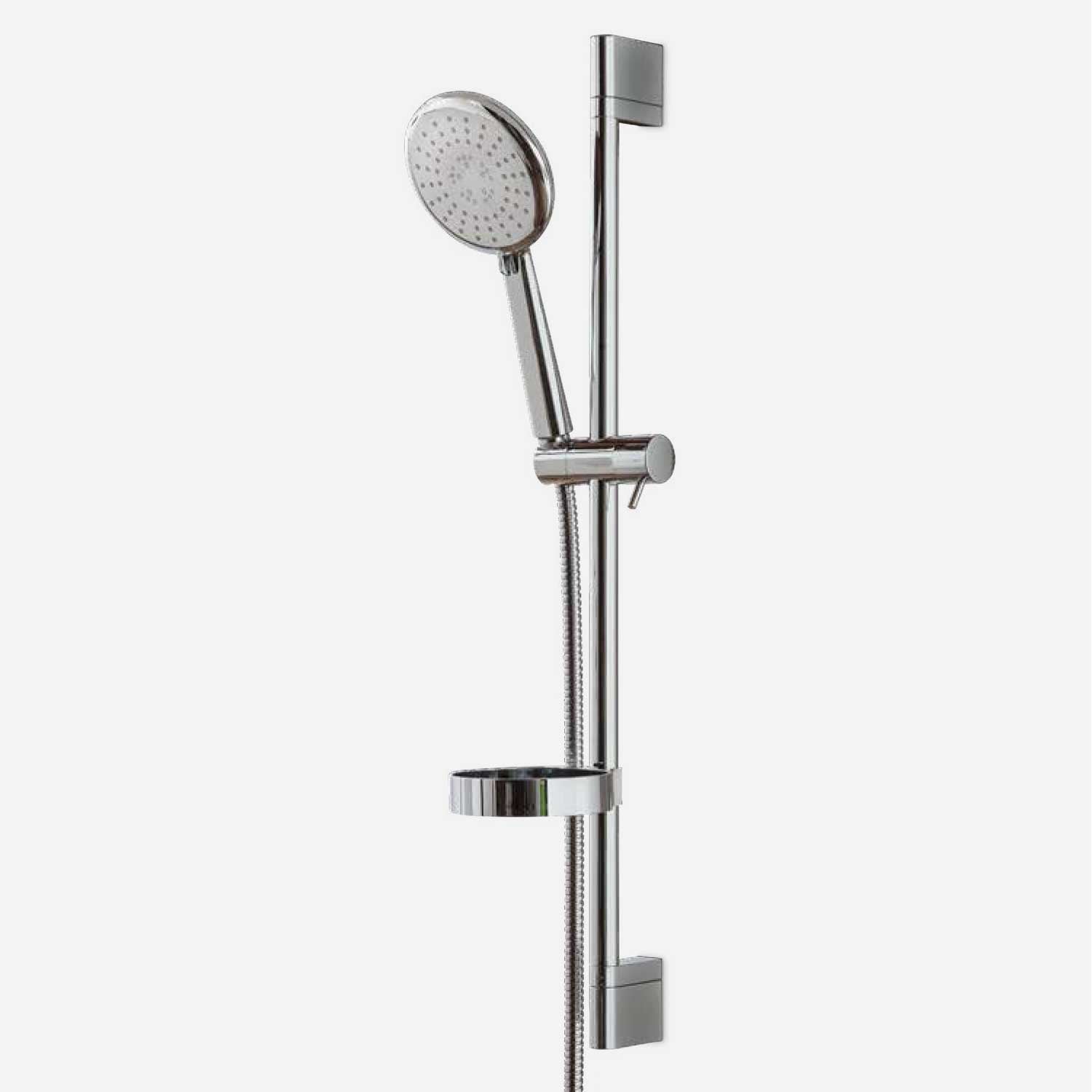 Saliscendi Livorno con asta in ottone e doccia anticalcare ABS a 3 getti by CeramicStore | Lo specialista del tuo bagno