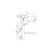 Miscelatore per lavello a parete serie Tilt modello TI161CR Cromo Paffoni by CeramicStore | Lo specialista del tuo bagno