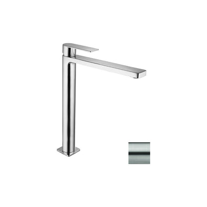 Miscelatore lavabo prolungato senza scarico serie Tango modello TA081ST steel looking Paffoni by CeramicStore | Lo specialista del tuo bagno