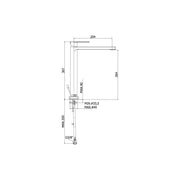 Miscelatore lavabo prolungato senza scarico serie Tango modello TA081ST steel looking Paffoni by CeramicStore | Lo specialista del tuo bagno