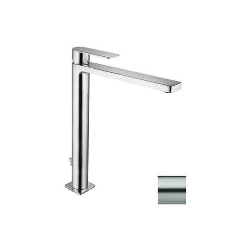 Miscelatore lavabo prolungato con scarico serie Tango modello TA085ST Steel looking Paffoni by CeramicStore | Lo specialista del tuo bagno