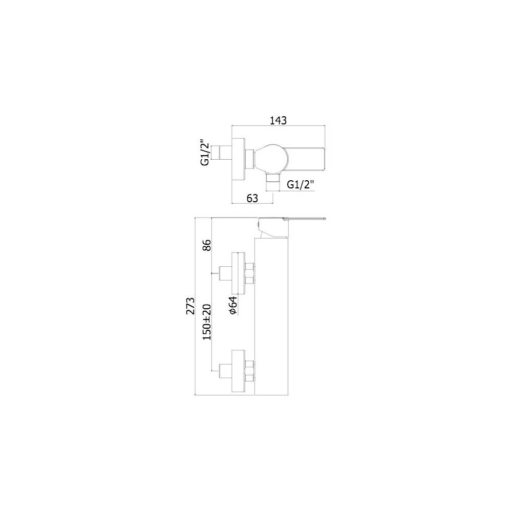 Miscelatore doccia con duplex serie Tango modello TA168DST steel looking Paffoni by CeramicStore | Lo specialista del tuo bagno