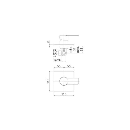 Miscelatore doccia serie Tango modello TA010ST/M steel looking Paffoni by CeramicStore | Lo specialista del tuo bagno