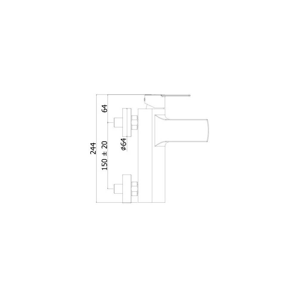 Miscelatore vasca a parete serie Tango modello TA022ST steel looking Paffoni by CeramicStore | Lo specialista del tuo bagno