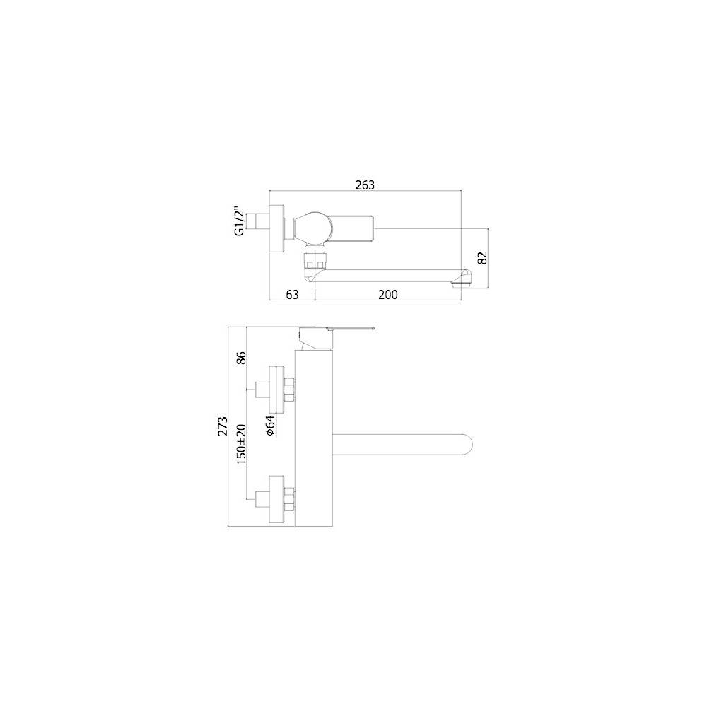 Miscelatore lavello a parete serie Tango modello TA161ST steel looking Paffoni by CeramicStore | Lo specialista del tuo bagno