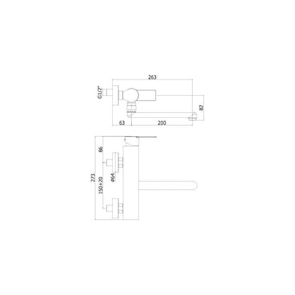 Miscelatore lavello a parete serie Tango modello TA161ST steel looking Paffoni by CeramicStore | Lo specialista del tuo bagno